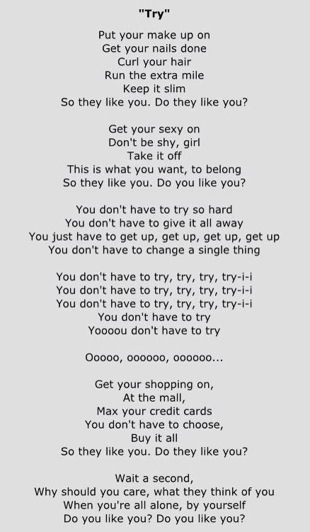 you don t have to try lyrics